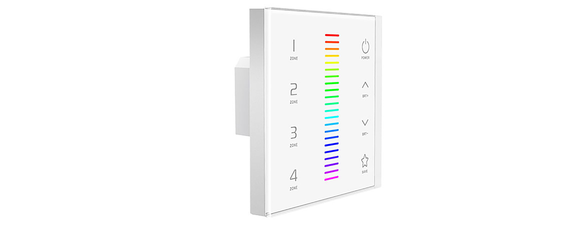 EX7  RF 2.4GHz + DMX 512 RGB Controller Touch Panel 4 Zone